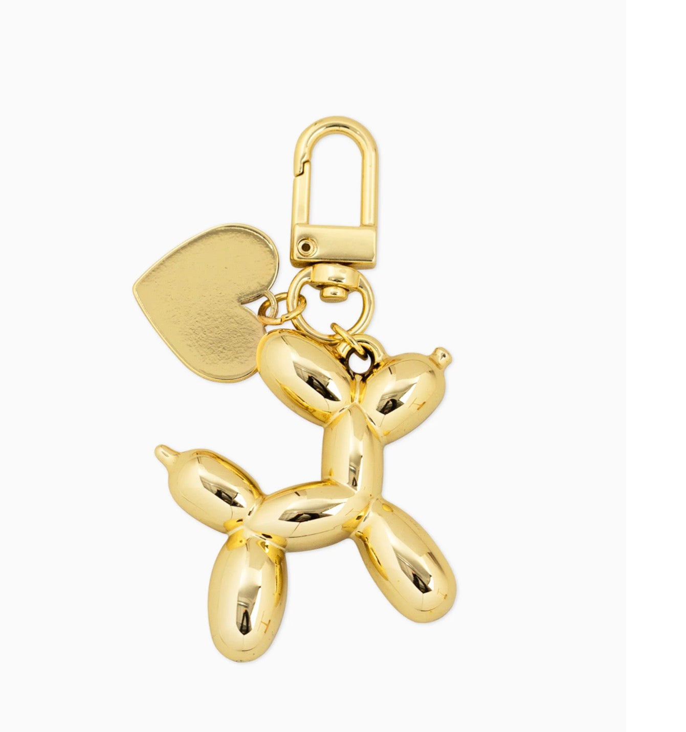 Balloon Dog Heart Bag Charm