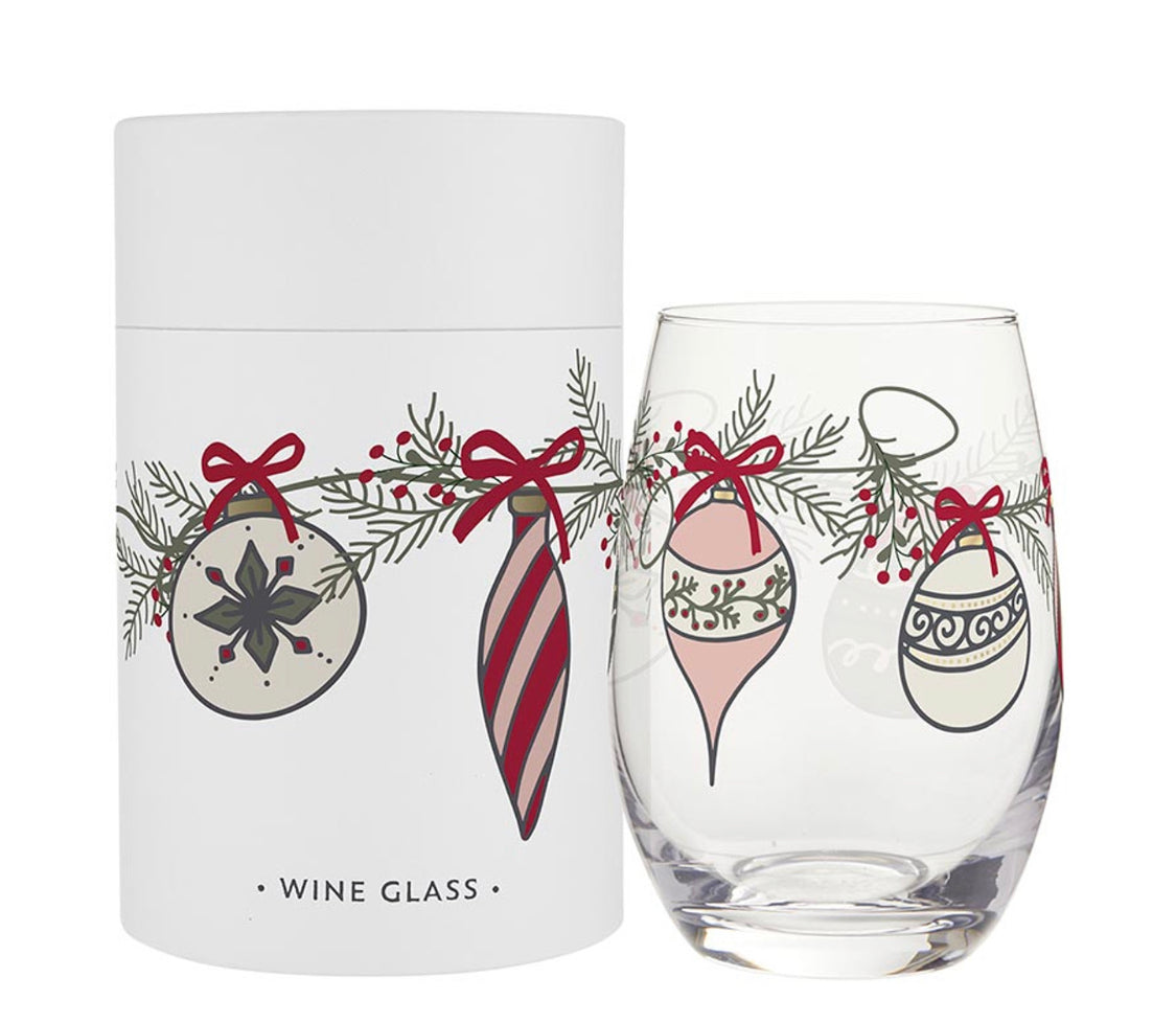 Ornament Stemless Wine Glass