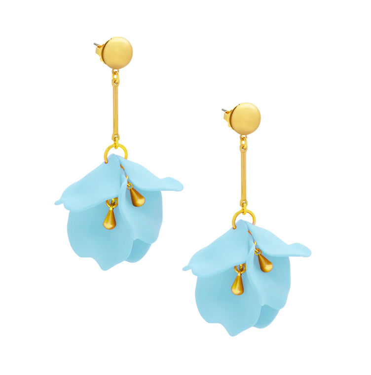 Flower Petal Resin Drop Earrings