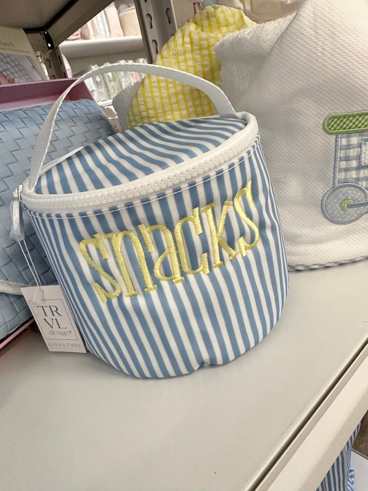 TRVL Embroidered “Snack” Bag