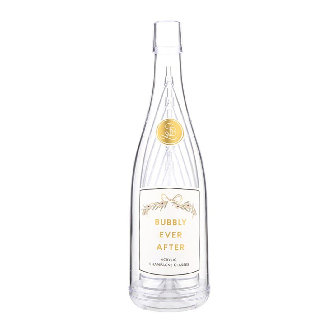 Acrylic Champagne Glass Set Bubbly Ever After