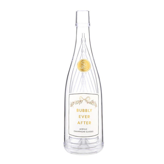 Acrylic Champagne Glass Set Bubbly Ever After
