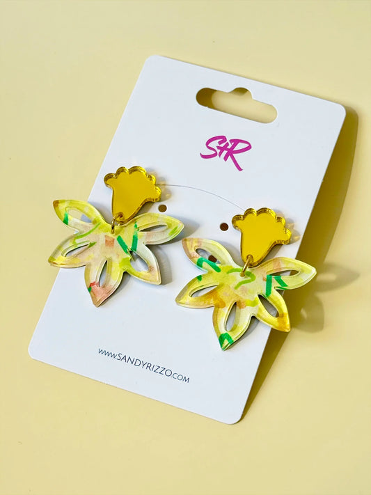Sandy and Rizzo Daffodil Earrings