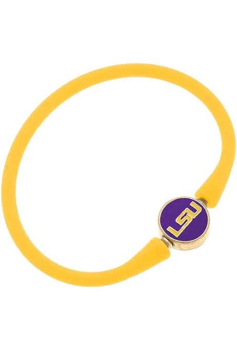 LSU Tiger Enamel Silicone Bali Bracelet