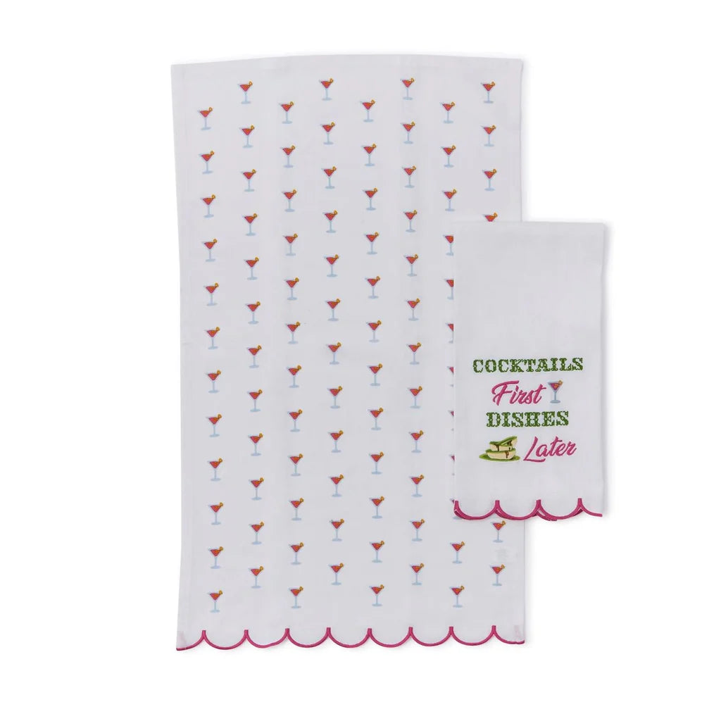 Cocktails First Dish Towel