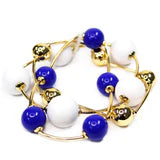 Gold Ball Stretch Bracelets Set of 2