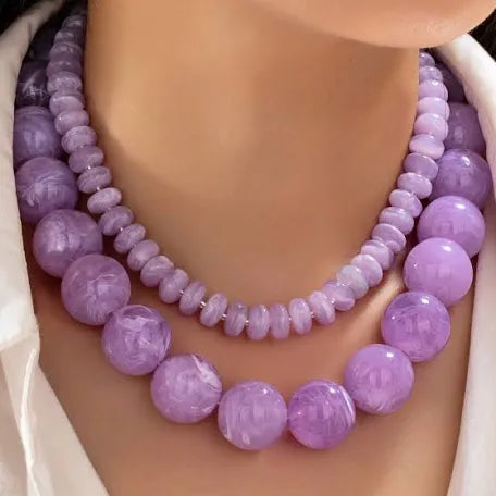 Purple Beaded Necklace