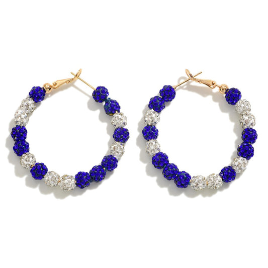 Rhinestone Beaded Game Day Hoop