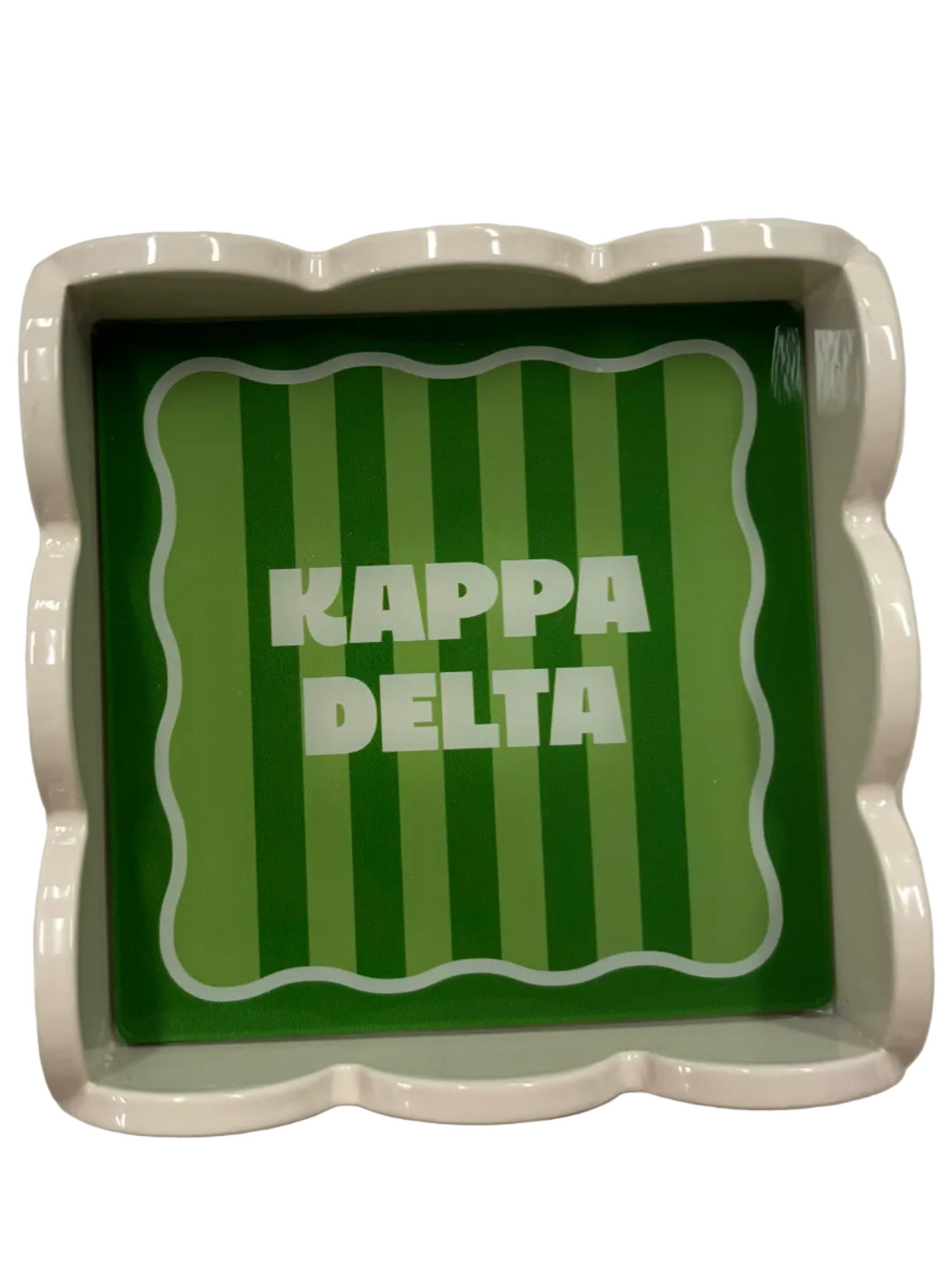 Scalloped Sorority Stripe Trays