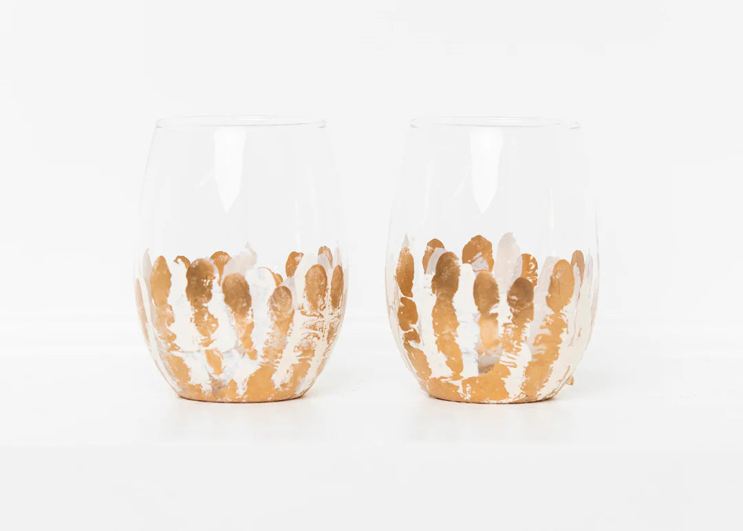 Hand Painted Wine Glass