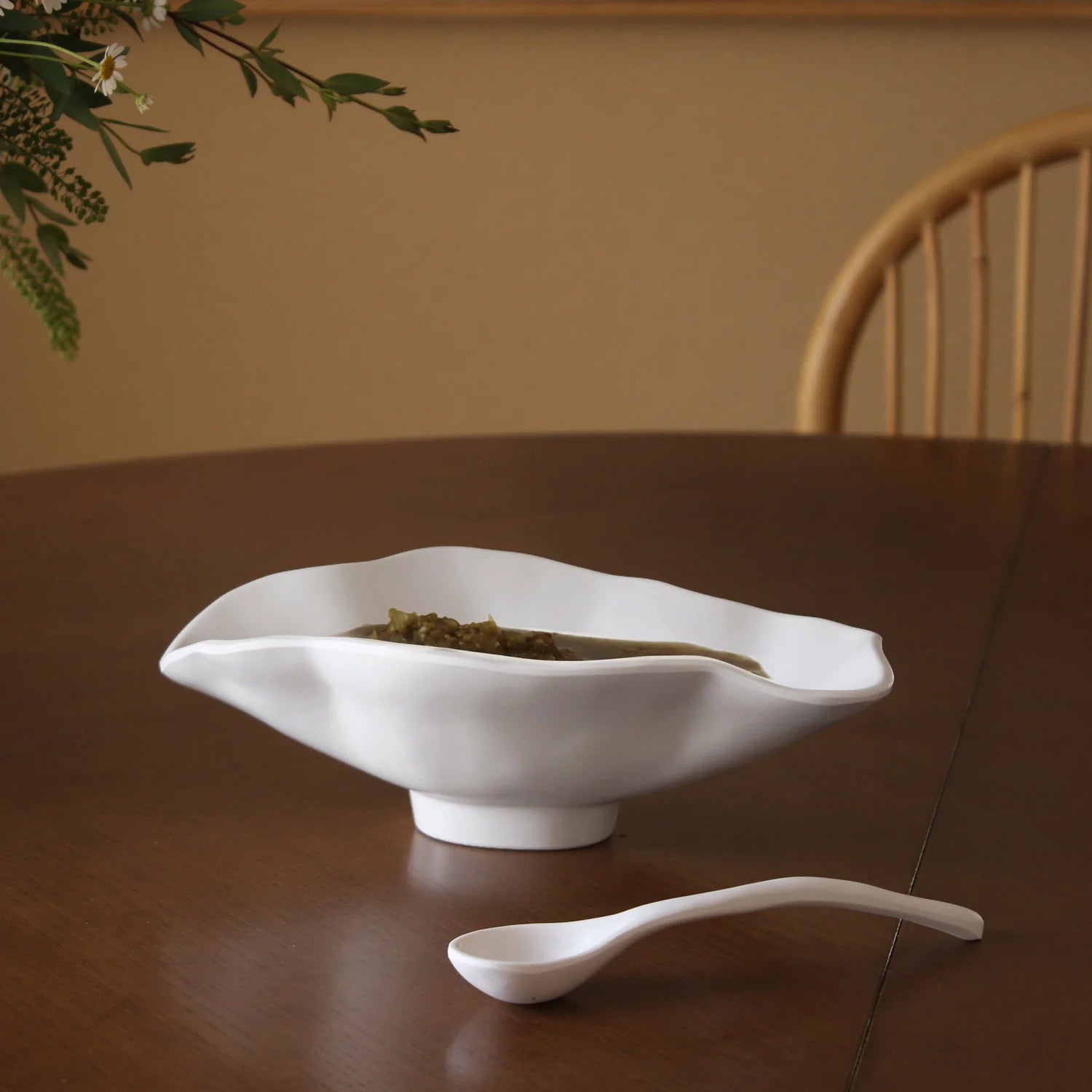VIDA Nube Small Oval Bowl with Spoon - Thumbnail 2