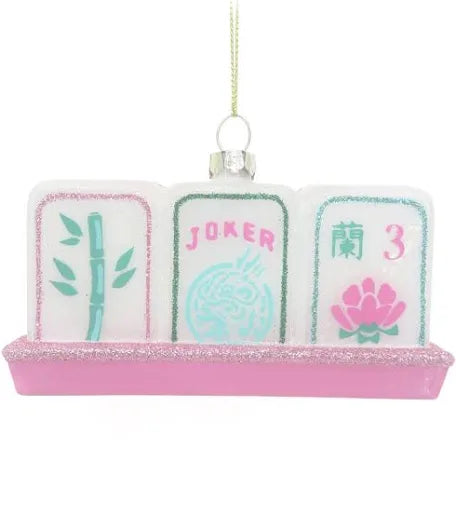 Mahjong Glass Ornament