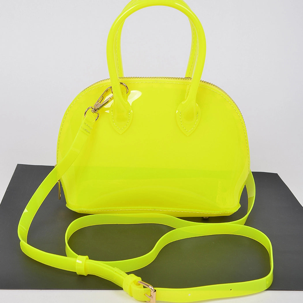 Clear Handle Crossbody Bag