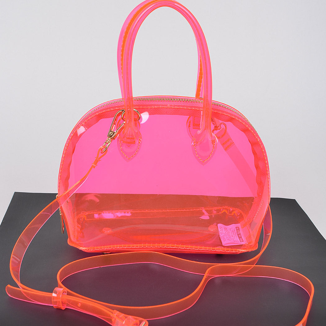 Clear Handle Crossbody Bag