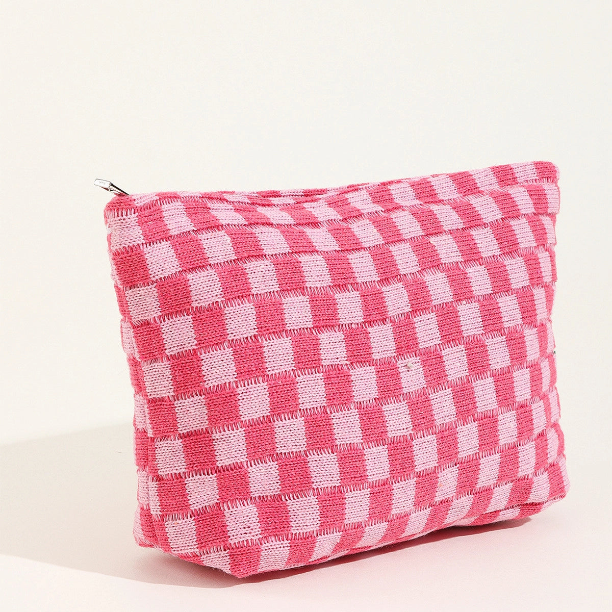 Large Plaid Wash Cosmetic Bag