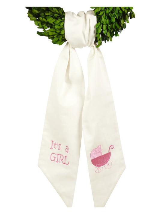 Pre Embroidered Baby Wreath Sash
