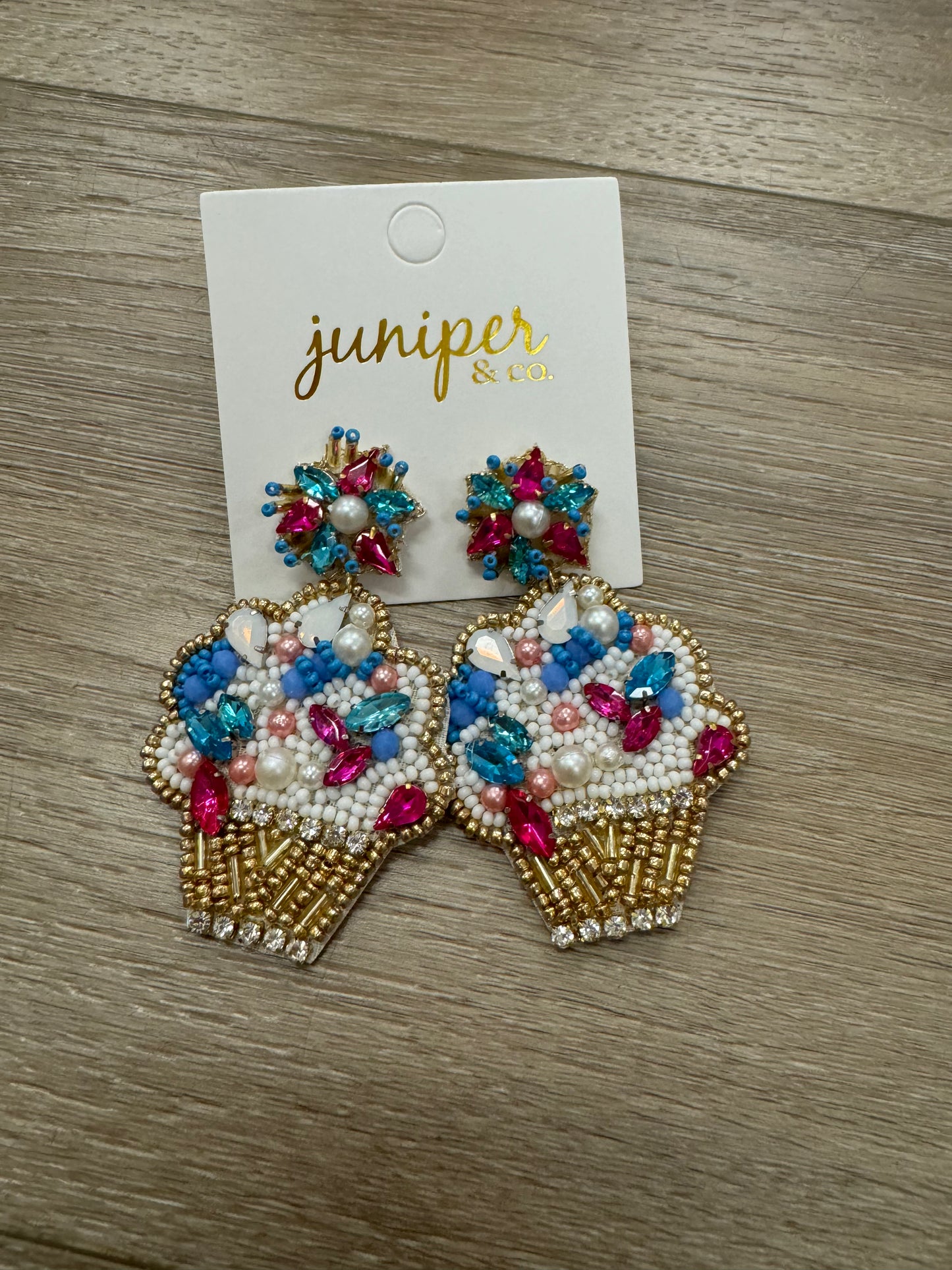 Cupcake Birthday Earrings