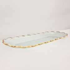 Chapelle Glass Oval Serving Platter