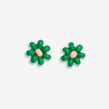 Tina Two Color Beaded Post Earrings