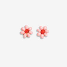Tina Two Color Beaded Post Earrings