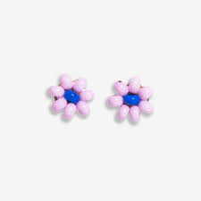 Tina Two Color Beaded Post Earrings