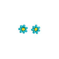 Tina Two Color Beaded Post Earrings
