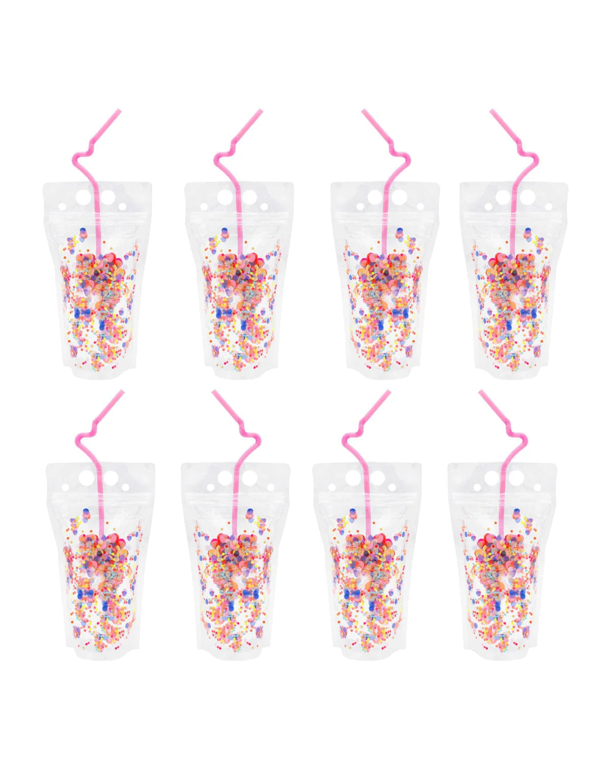 Say Cheers Reusable Confetti Hydration Pouch Set