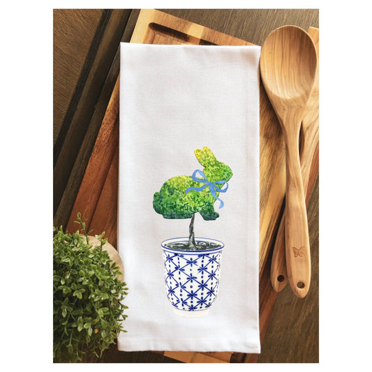 Bunny Topiary Tea Towels
