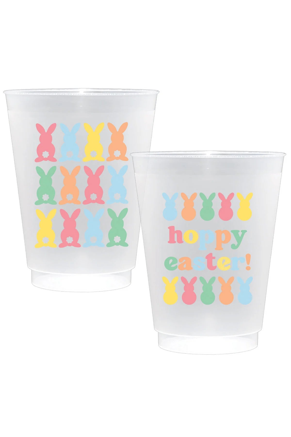 Easter Bunny Butts Flex Plastic Cups