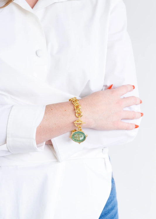 Venetian Glass Bee Bracelet