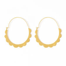 Stephanie Scalloped Wrapped Hoop