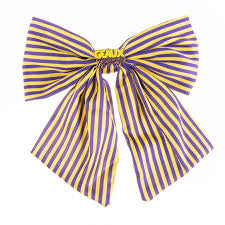 LSU Geaux Tigers Charm Hair Bow