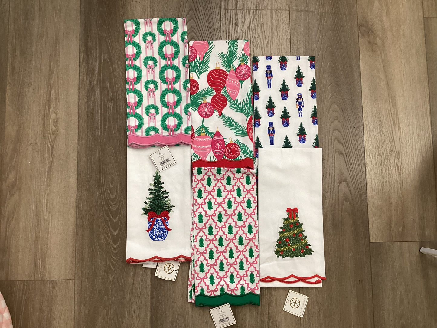 Mary Square Christmas Tea Towel