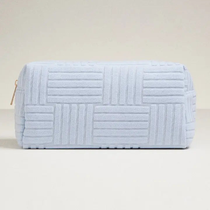 Grid Pattern Cosmetic Pouch Bag