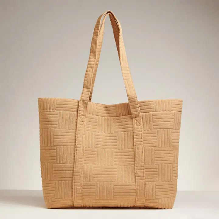 Grid Pattern Tote Bag