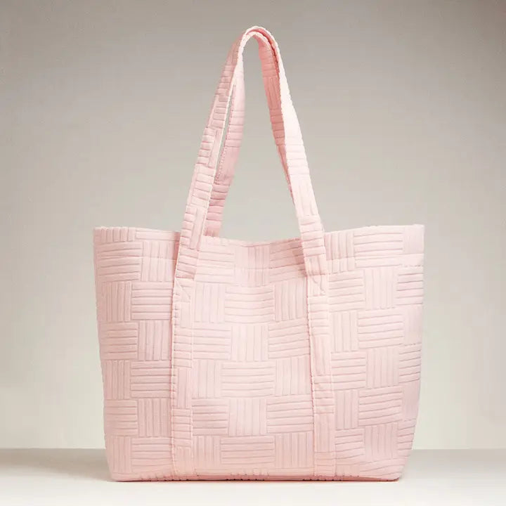 Grid Pattern Tote Bag