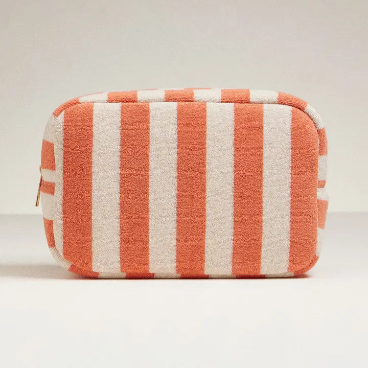 Striped Pattern Cosmetic Pouch Bag