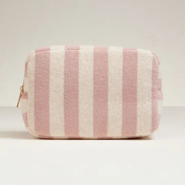 Striped Pattern Cosmetic Pouch Bag