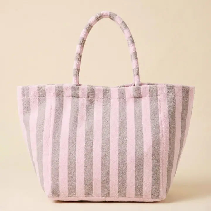 Striped Terry Tile Tote Bags