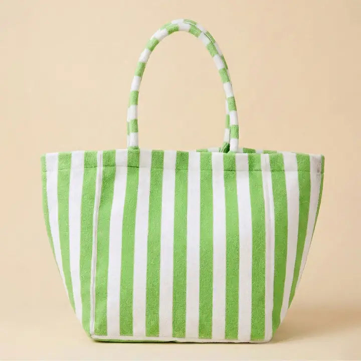 Striped Terry Tile Tote Bags