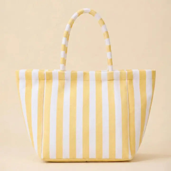 Striped Terry Tile Tote Bags