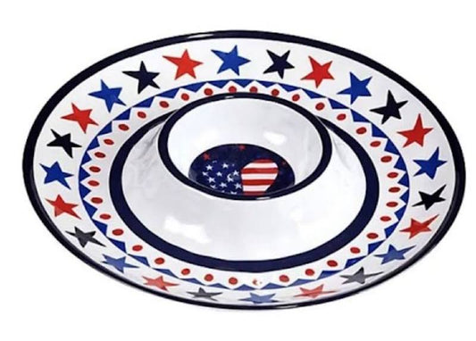 Stars and Stripes Melamine Chip & Dip