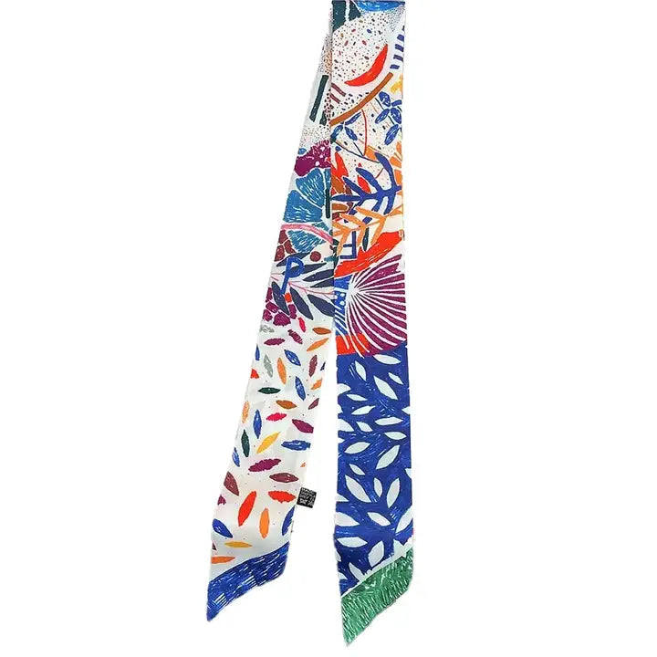 Abstract Pattern Bag Silk Twilly