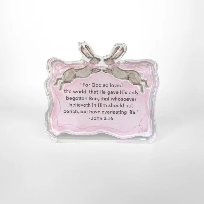 Acrylic John 3:16 Scripture Block