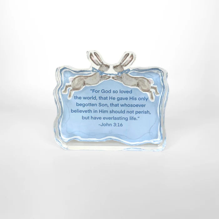 Acrylic John 3:16 Scripture Block