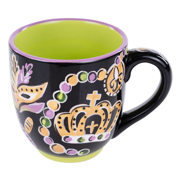 Crowns and Beads Mardi Gras Mug