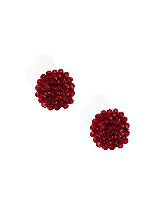 Woven Crystal Ball Studded Earring