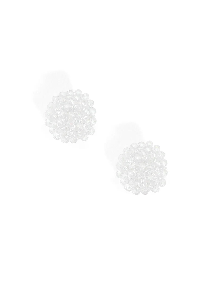 Woven Crystal Ball Studded Earring