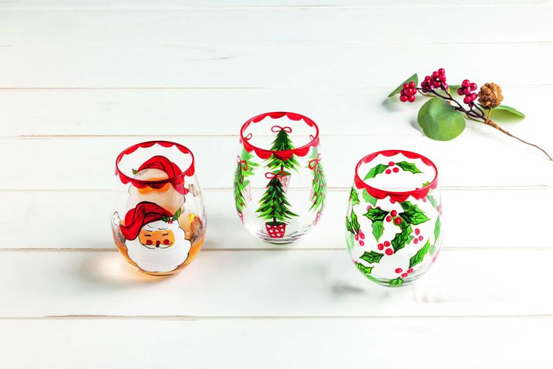 Painted Wine Glass