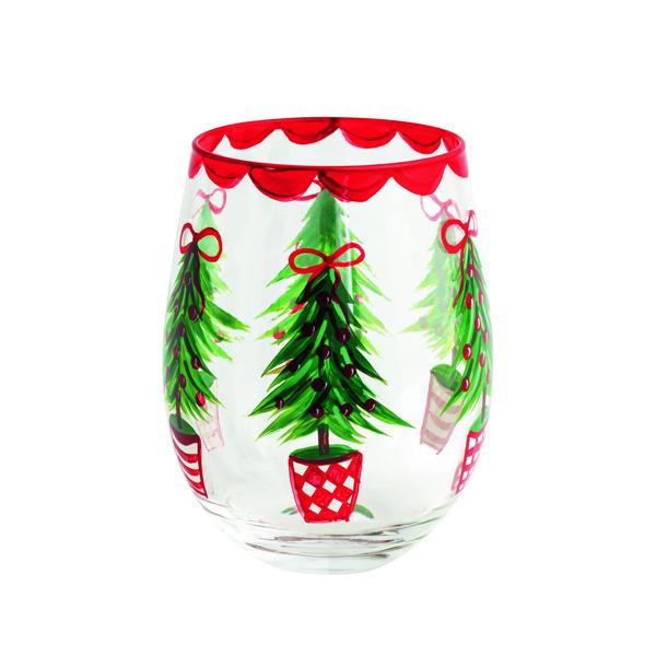 Painted Wine Glass